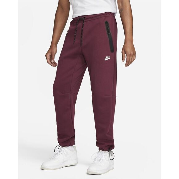 Nike Sportswear Tech Fleece Straight Jogger Pants Maroon DQ4312-653 Size Medium - Picture 1 of 10